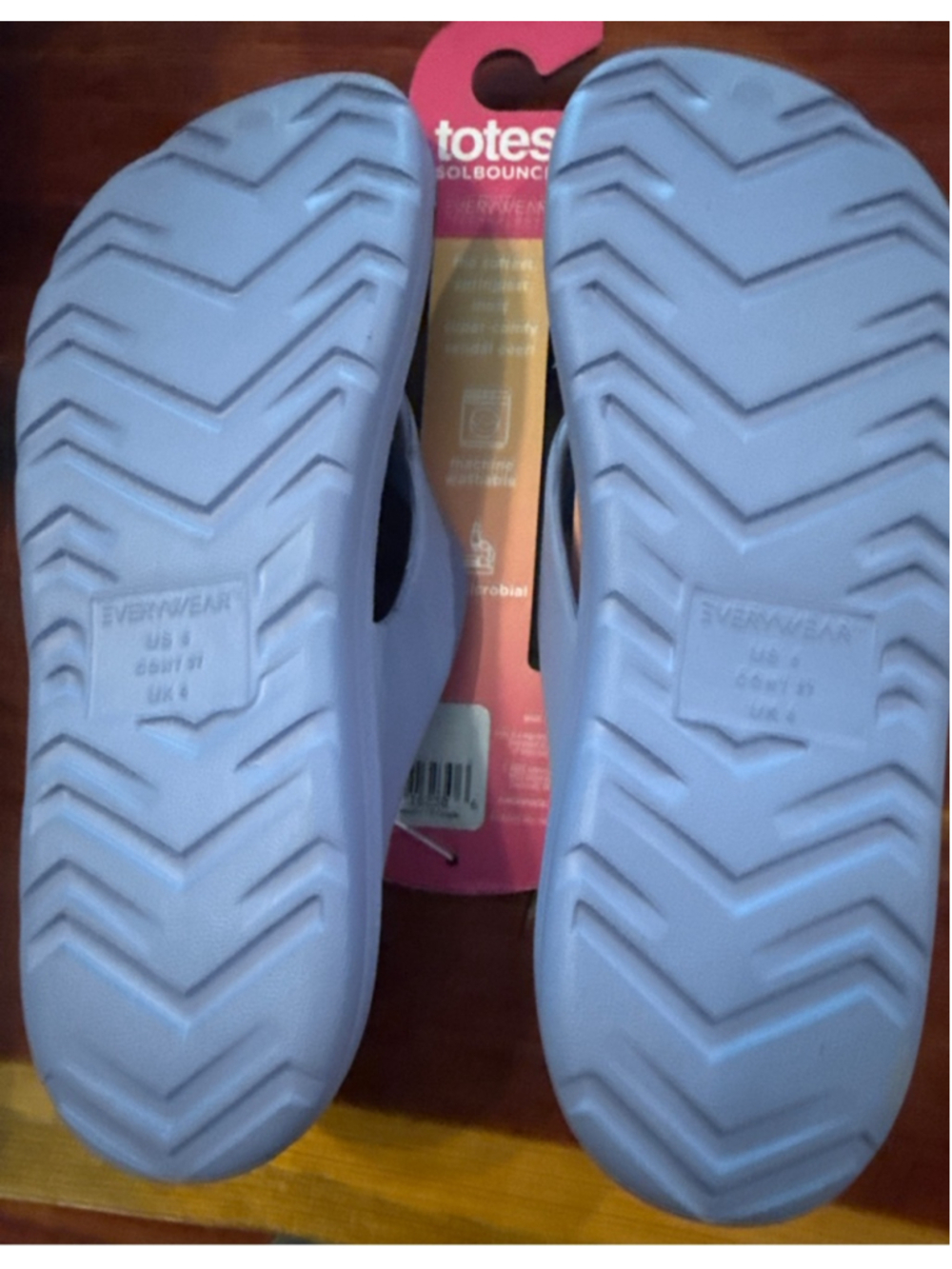 Women's Totes Solbounce Purple Sandals Size 6 - Picture 2 of 2